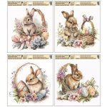 Okenní fólie velikonoční zajíček s glitry 30 x 33,5 cm – Sleviste.cz