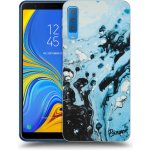 Pouzdro Picasee silikonové Samsung Galaxy A7 2018 A750F - Organic blue čiré – Zbozi.Blesk.cz