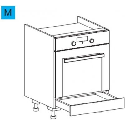 EBS MBAES60ERC1B Skříňka spodní pro troubu 60 cm, bílá lesk 1 set