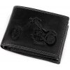 Peněženka Prima-obchod kožená pro myslivce, rybáře, motorkáře 24 motorka černá
