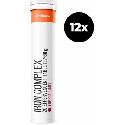 GymBeam Effervescent Iron Complex lesní ovoce 12 x 20 tablet – Hledejceny.cz