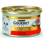 Gourmet Gold cat paštika hovězí 85 g – Zbozi.Blesk.cz