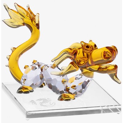 Skleněná figurka Drak - čínský zodiak z českého křišťálu Preciosa na podstavci – Hledejceny.cz