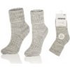 Intenso Natural Wool vlněné beztlaké dámské ponožky světle šedé