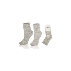 Intenso Natural Wool vlněné beztlaké dámské ponožky světle šedé