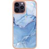 Pouzdro a kryt na mobilní telefon Apple PROTEMIO 86058 IMD MARBLE Ochranný pro Apple iPhone 16 Pro BLUE