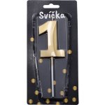 Wiky Párty svíčka číslo 1 zlatá – Sleviste.cz