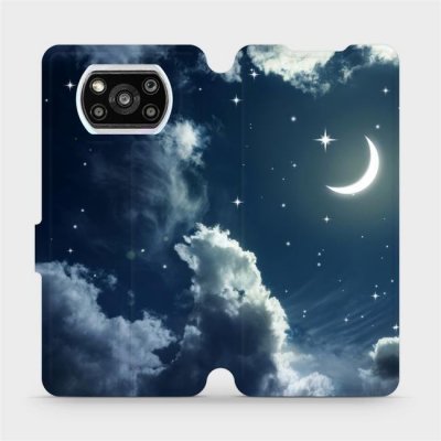 Pouzdro Mobiwear Flipové Xiaomi Poco X3 Pro - V145P Noční obloha s měsícem