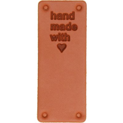 Naše galanterie Koženková cedulka Hand Made With Love – Zboží Mobilmania