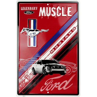 D.E. metal signs Plechová cedule Ford Mustang Legendary Muscle 30 cm x 45 cm