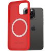 Pouzdro a kryt na mobilní telefon Apple AlzaGuard Silicone Case Compatible with Magsafe iPhone 15 Pro Max červené