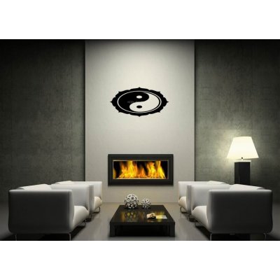 WEBLUX vzor n24581298 Samolepka na zeď Lotus Yin Yang Sign abstrahovat Asie Asien, rozměry 100 x 50 cm