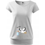 Těhotenské tričko Už letím Chlapeček Bílá – Zboží Mobilmania