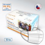 Nano M.ON Nano rouška Prémiová Nanovlákenná zdravotnická maska bílá 50 ks – Zboží Dáma