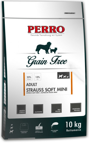 Perro Grain Free Adult Mini Soft Pštros 100 g