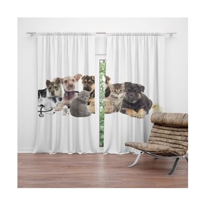 Sablio Závěs Mláďátka 2: 2ks 140x250cm – Hledejceny.cz