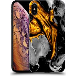 Pouzdro Picasee silikonové Apple iPhone XS Max - Black Gold čiré