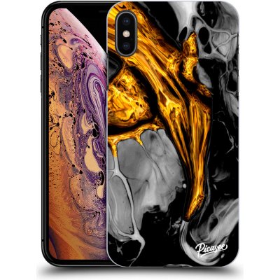 Pouzdro Picasee silikonové Apple iPhone XS Max - Black Gold černé – Hledejceny.cz