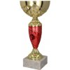 Pohár a trofej Kovový pohár Zlato-červený 19 cm 9 cm