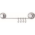 COMPACTOR Závěsná tyč na kuchyňské náčiní Compactor Bestlock - bez vrtání, 4 háčky, nosnos – Sleviste.cz