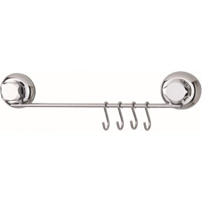 COMPACTOR Závěsná tyč na kuchyňské náčiní Compactor Bestlock - bez vrtání, 4 háčky, nosnos – Sleviste.cz