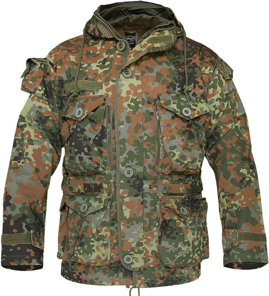 Mil-Tec bunda Light weight s kapucí flecktarn