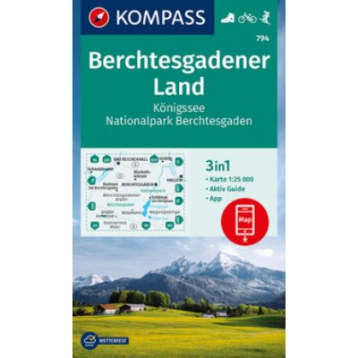 KOMPASS Wanderkarte 794 Berchtesgadener Land, Königssee, Nationalpark Berchtesgaden