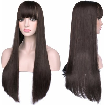 Girlshow Dámské tupé Effecta long 65 cm tmavě hnědá – Zboží Mobilmania