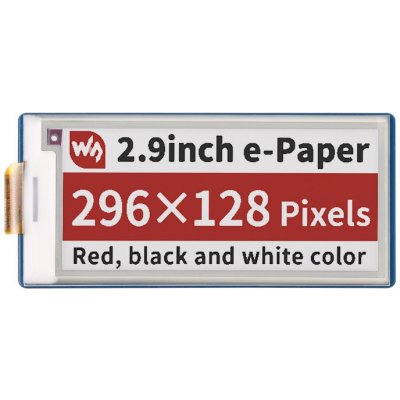 Waveshare 2,9" e-Paper displej (B) pro RPi Pico, tříbarevný, 296 × 128, bez dotyku, SPI – Zboží Živě