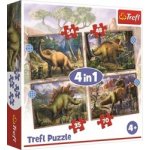 TREFL Zajímaví dinosauři 4v1 35,48,54,70 dílků – Zboží Dáma