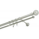 HEBR Garnýž Koule retro matná stříbrná dvojitá 320 cm – HobbyKompas.cz