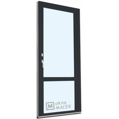 Kömmerling balkonové dveře 70 AD s příčkou OS pravé antracit/bílá 70 x 210 cm oboustranná klika + FAB + hliníkový práh – Hledejceny.cz