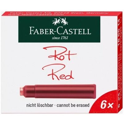 Faber-Castell Inkoustové bombičky červené 0025/1855140 6 ks – Zboží Dáma