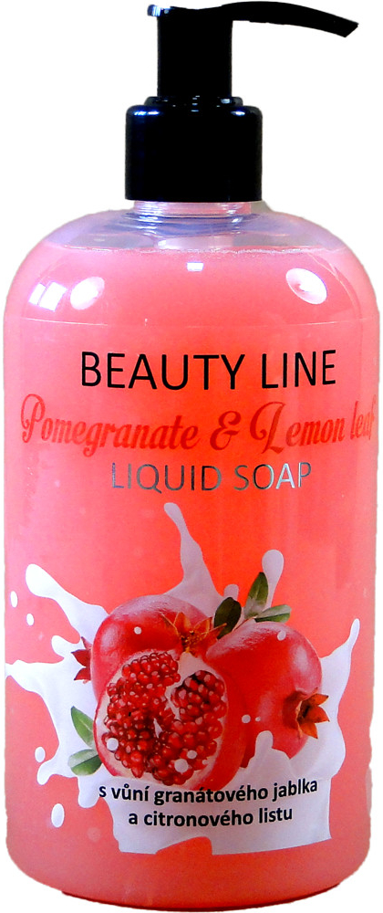 Beauty line tekuté mýdlo s dávkovačem Pomegranate Lemon leaf 500 ml od 38  Kč - Heureka.cz