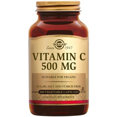 Solgar Vitamin C, 500 mg, 100 rostlinných kapslí – Hledejceny.cz