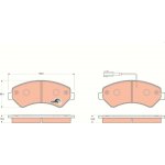 Sada brzdových destiček, kotoučová brzda TRW GDB1703