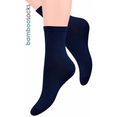 Steven dámské klasické ponožky z bambusového vlákna vzor 108 granát modrá – Zboží Mobilmania