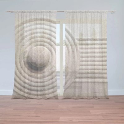 Záclony Otisk v písku: 2 ks - 150x250 cm - Sablio – Hledejceny.cz