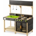 Kuchyňka cedrová s tekoucí vodou Yummy 200 Outdoor Play Kitchen Exit Toys venkovní s pečící troubou a kuchyňským náčiním od 24 měsíců – Sleviste.cz