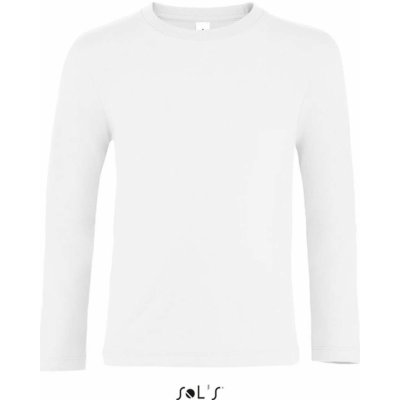 SOL'S dětské bavlněné tričko s dlouhými rukávy IMPERIAL White – Zboží Mobilmania