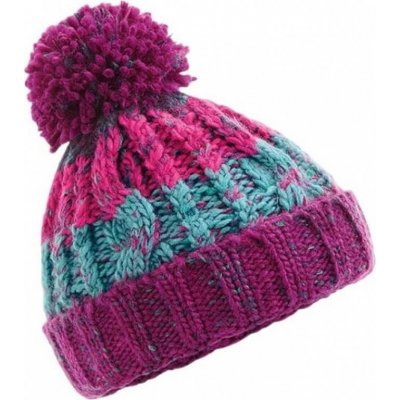 Beechfield Pom Pom čepice s bambulí z měkkého tkaného akrylu Winter Berries – Zboží Mobilmania