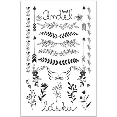 Tetovací obtisky láska/anděl 8,5 x 13 cm 16014 – Zbozi.Blesk.cz