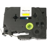 Smršťovací bužírka - BROTHER HSe-631 - 12 mm žlutá - černý tisk - kompatibilní – Zboží Živě