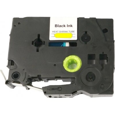 Smršťovací bužírka - BROTHER HSe-631 - 12 mm žlutá - černý tisk - kompatibilní – Zboží Živě