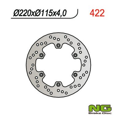 NG brzdový kotouč zadní YAMAHA YZ/ YZF do 98 (220X115X4) – Zboží Mobilmania