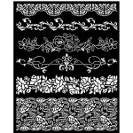 Stamperia Plastová šablona 20x25cm Bordury – Zboží Mobilmania