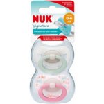 Nuk silikon dudlík Signature 2ks růžová – Hledejceny.cz