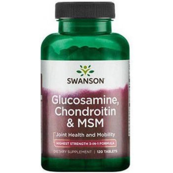 Swanson Glukosamin Chondroitin i MSM 120 tablet