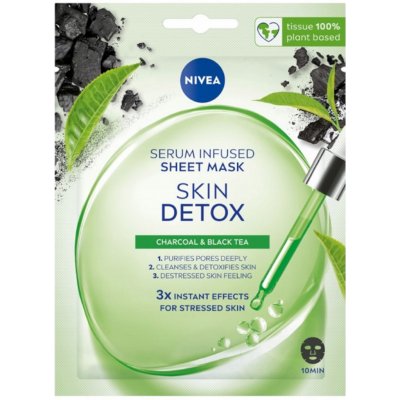 Nivea Skin Detox Detoxikační textilní maska 1 ks – Zboží Dáma