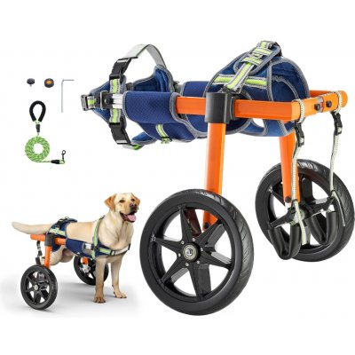 E-CrossStu ​ Invalidní vozík pro psa zadní nohy s tlumicími koly pro zraněné a postižené psy 15,8-21,7 kg střední VEVOX25 – Zboží Dáma